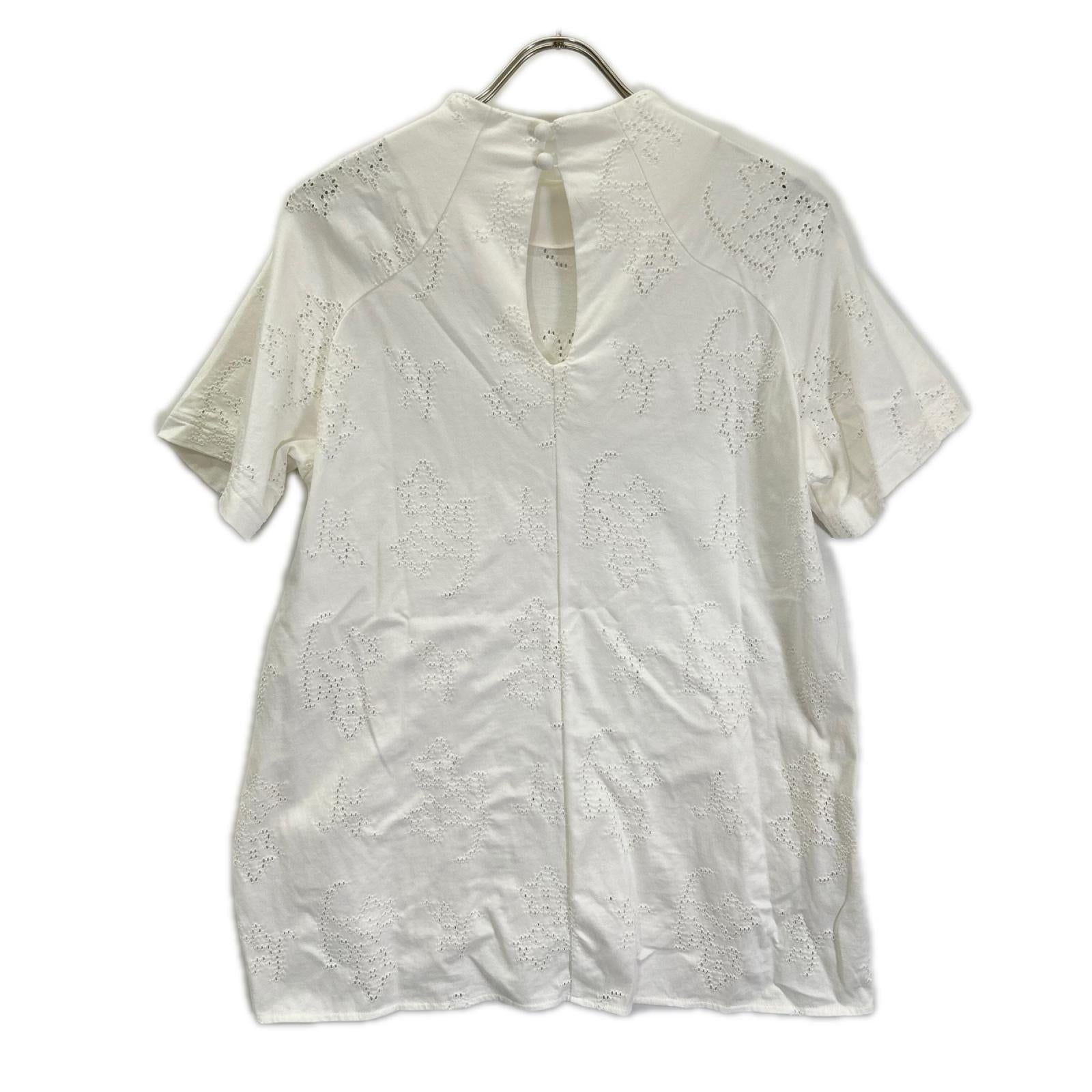Mame Kurogouchi マメクロゴウチ MM25SS-JS071 ホワイト Eyelet Jersey Jacquard Top トップス