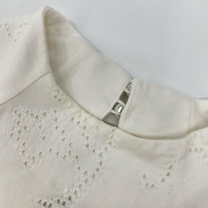Mame Kurogouchi マメクロゴウチ MM25SS-JS071 ホワイト Eyelet Jersey Jacquard Top トップス
