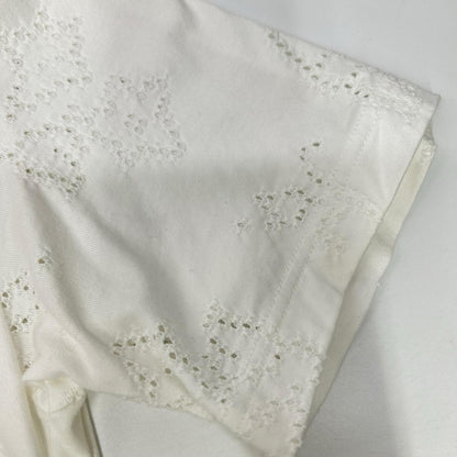 Mame Kurogouchi マメクロゴウチ MM25SS-JS071 ホワイト Eyelet Jersey Jacquard Top トップス