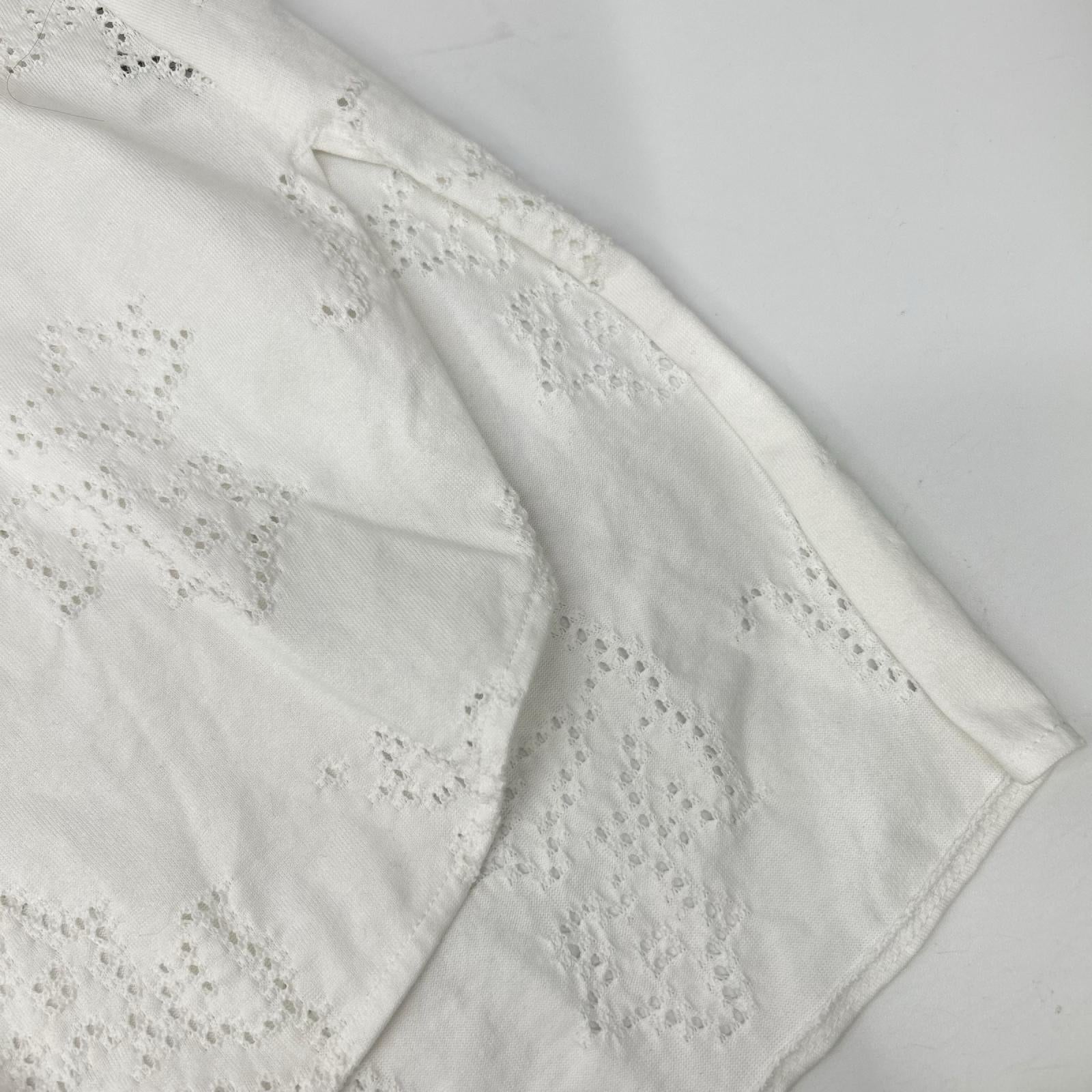 Mame Kurogouchi マメクロゴウチ MM25SS-JS071 ホワイト Eyelet Jersey Jacquard Top トップス