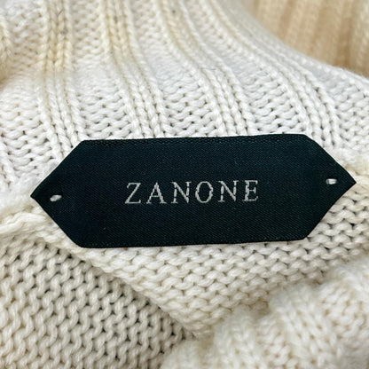 ZANONE ザノーネ アイボリー 5ゲージウールソリッドタートルネックニット トップス
