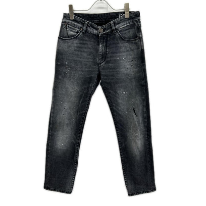 PT TORINO ピーティートリノ N231-P285 ブラック コットン ダメージ加工 ストレッチデニムパンツ ボトムス