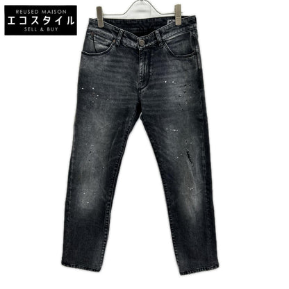PT TORINO ピーティートリノ N231-P285 ブラック コットン ダメージ加工 ストレッチデニムパンツ ボトムス