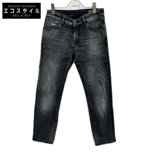 PT TORINO ピーティートリノ N231-P285 ブラック コットン ダメージ加工 ストレッチデニムパンツ ボトムス