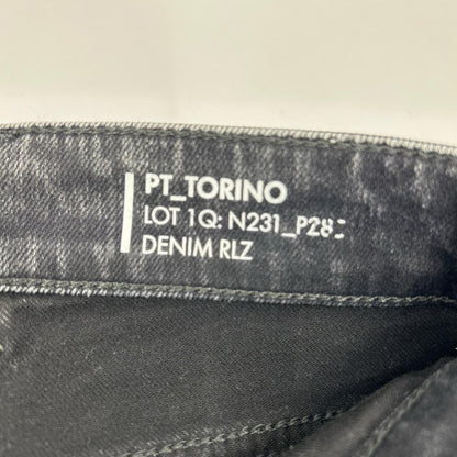 PT TORINO ピーティートリノ N231-P285 ブラック コットン ダメージ加工 ストレッチデニムパンツ ボトムス