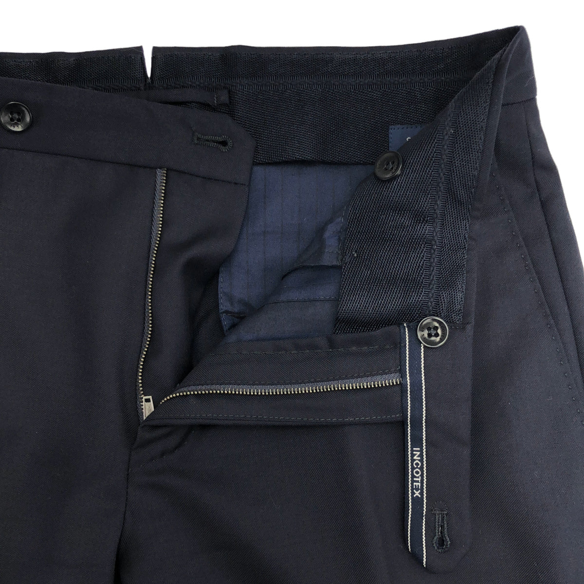 INCOTEX インコテックス ネイビー SLIM FIT SLOWEAR テーパードパンツ ボトムス