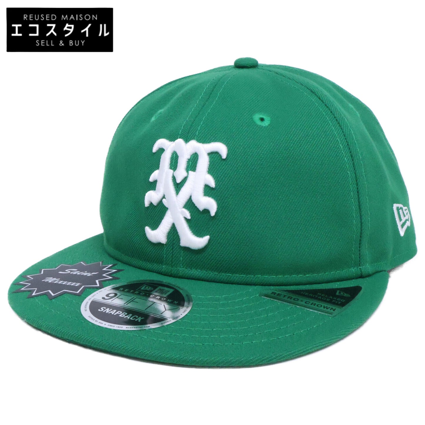 New Era ニューエラ 【美品】RC 9FIFTY SAINT Mxxxxxx セントマイケル ロゴ刺繍 スナップバック キャップ 帽子