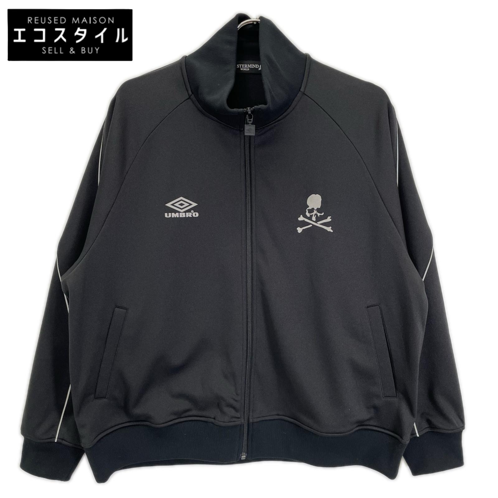 mastermind マスターマインド ×UMBRO ブラック バックロゴプリント トラックジャケット ジャケット