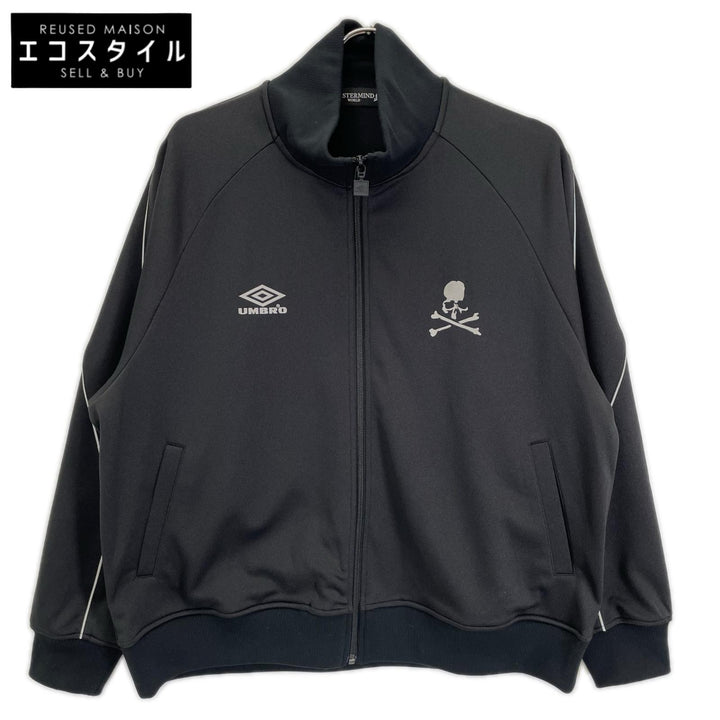 mastermind マスターマインド ×UMBRO ブラック バックロゴプリント トラックジャケット ジャケット