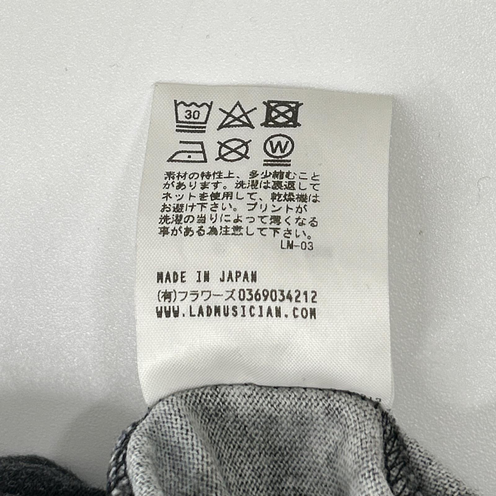 LAD MUSICIAN ラッドミュージシャン 21AW 2220-721 ブラック スカル×花柄 半袖 Tシャツ トップス