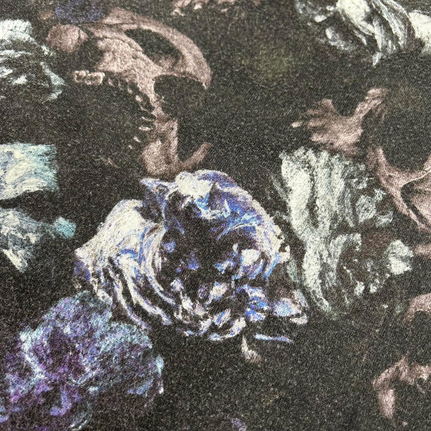LAD MUSICIAN ラッドミュージシャン 21AW 2220-721 ブラック スカル×花柄 半袖 Tシャツ トップス