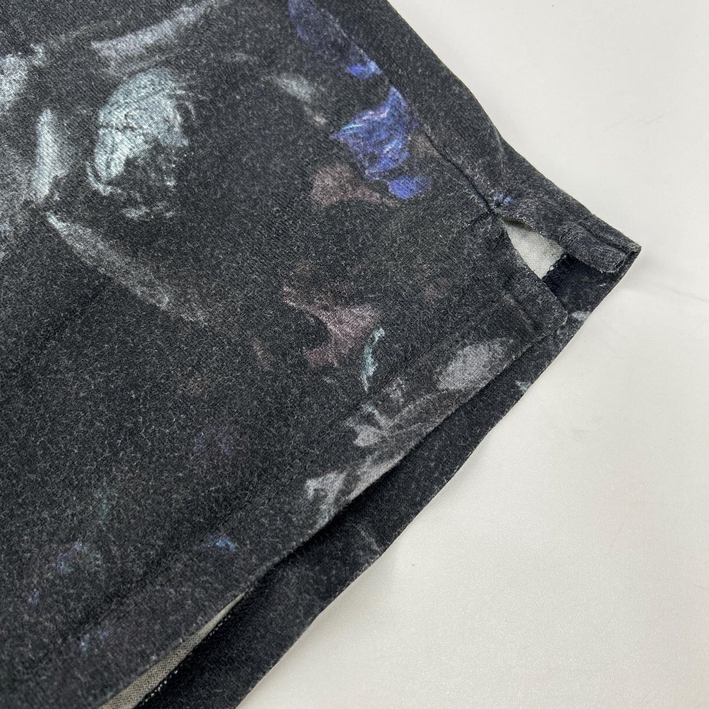 LAD MUSICIAN ラッドミュージシャン 21AW 2220-721 ブラック スカル×花柄 半袖 Tシャツ トップス