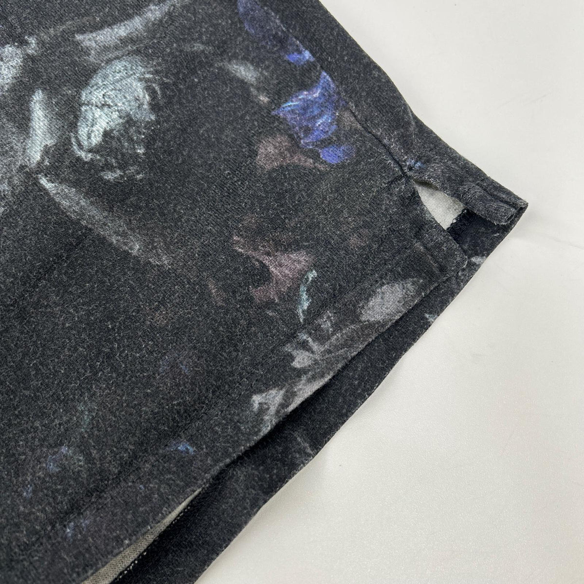 LAD MUSICIAN ラッドミュージシャン 21AW 2220-721 ブラック スカル×花柄 半袖 Tシャツ トップス