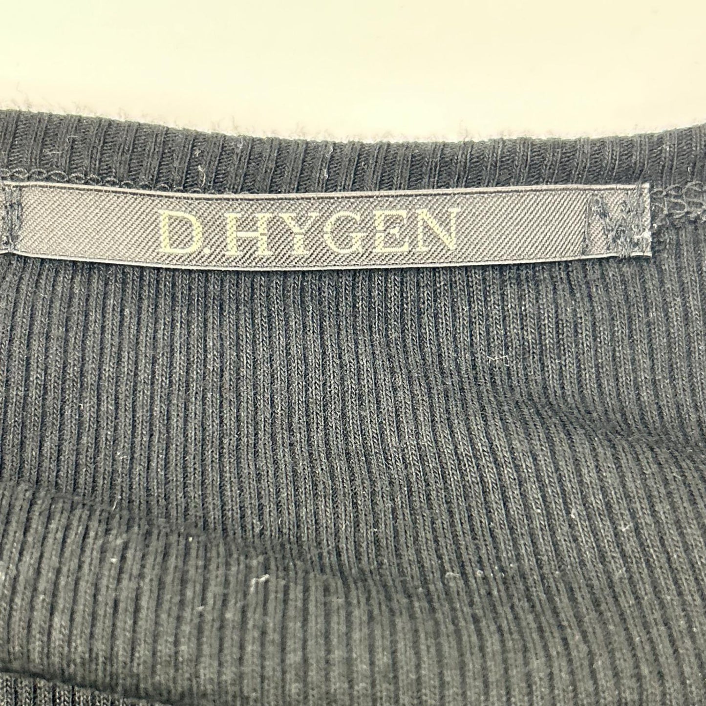 D.HYGEN ディーハイゲン ST101-0824S ブラック コットン ロングスリーブTシャツ トップス