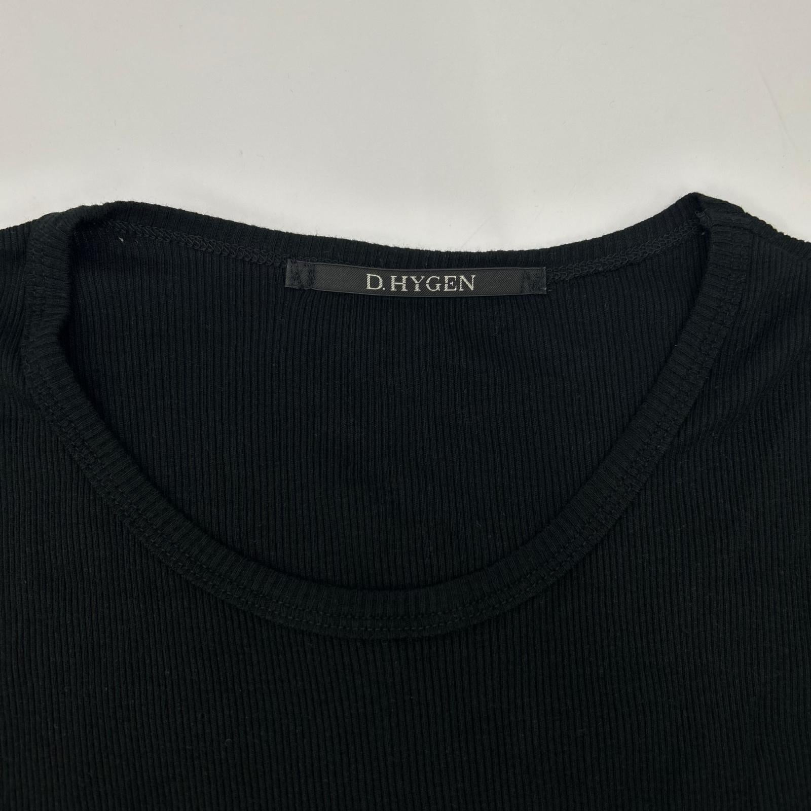 D.HYGEN ディーハイゲン ST101-0824S ブラック コットン ロングスリーブTシャツ トップス