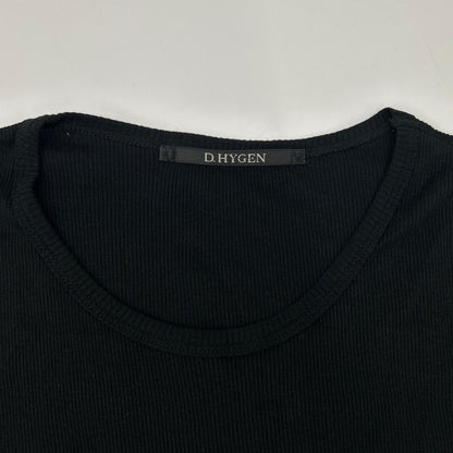 D.HYGEN ディーハイゲン ST101-0824S ブラック コットン ロングスリーブTシャツ トップス