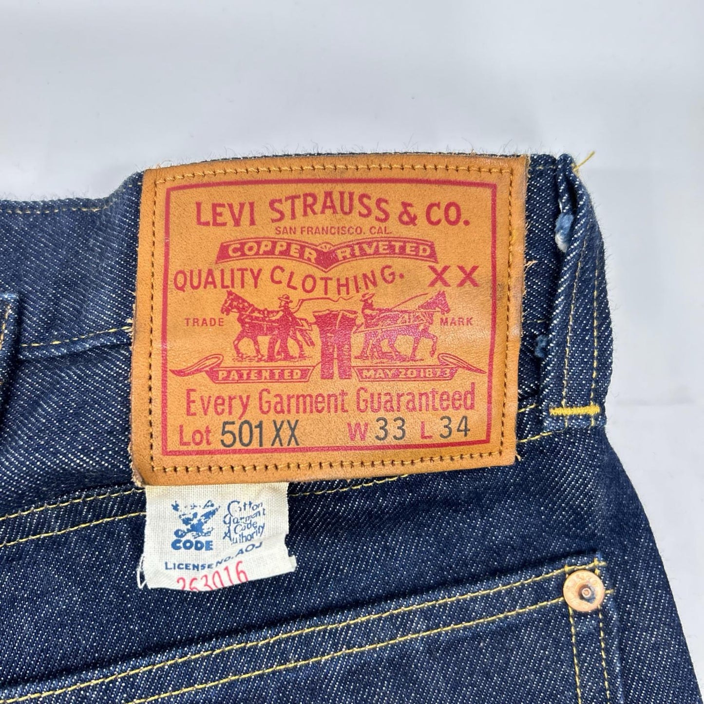 LEVI'S リーバイス 501XX インディゴ 1933モデル NRAタグ デニムパンツ ボトムス