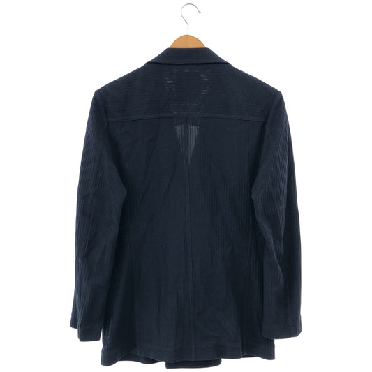 T-JACKET ティージャケット ネイビー コットンストレッチグログラン 4Bダブルジャケット トップス