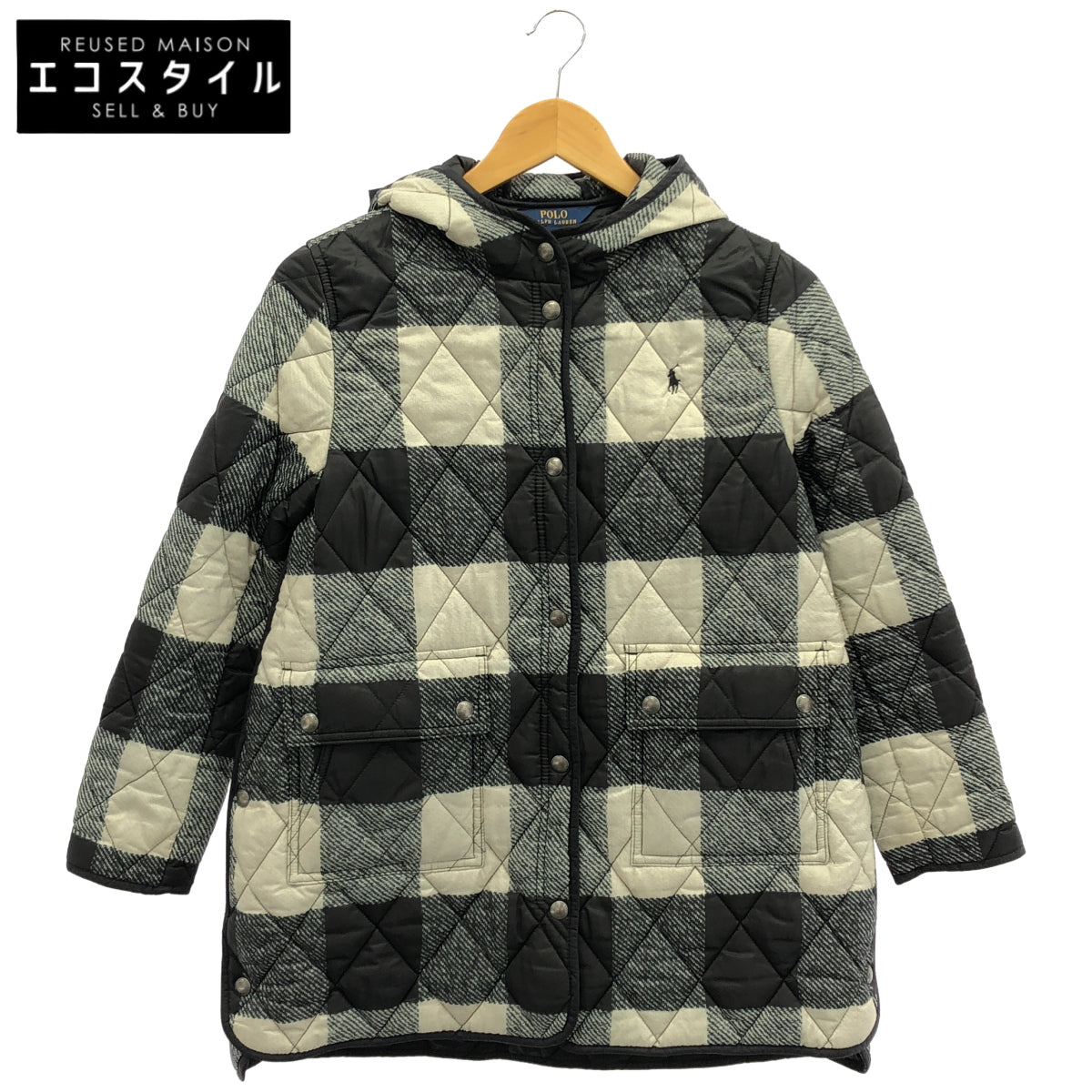 POLObyRalphLauren ポロラルフローレン マルチカラー キルティング フーデッドコート トップス