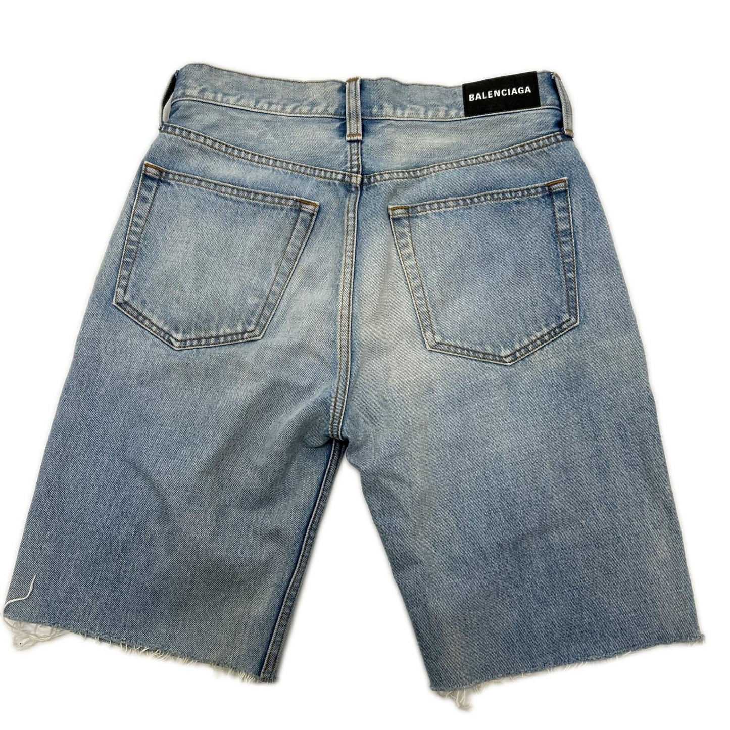 BALENCIAGA バレンシアガ 18年 534522 TYE14 インディゴ デニム ハーフパンツ ボトムス
