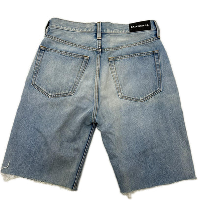 BALENCIAGA バレンシアガ 18年 534522 TYE14 インディゴ デニム ハーフパンツ ボトムス