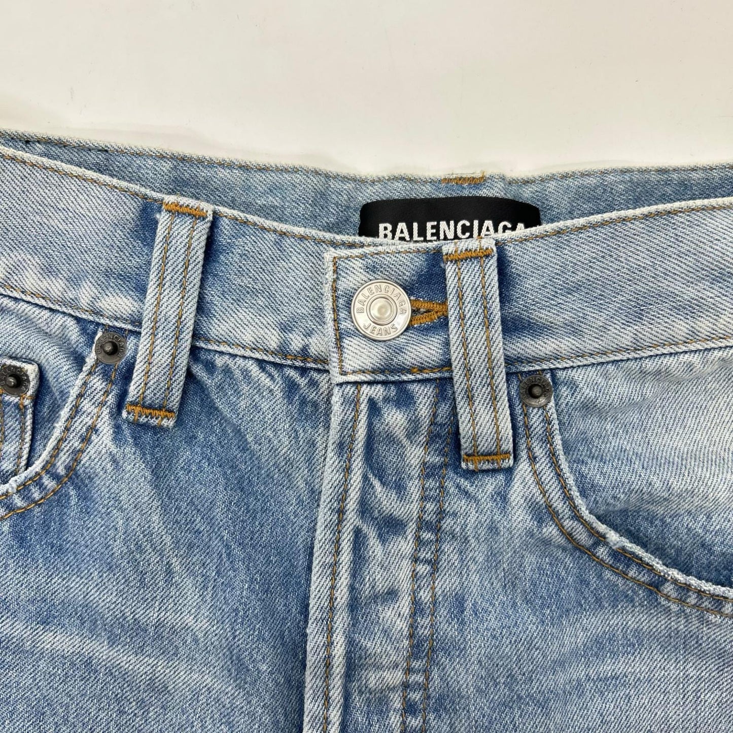 BALENCIAGA バレンシアガ 18年 534522 TYE14 インディゴ デニム ハーフパンツ ボトムス