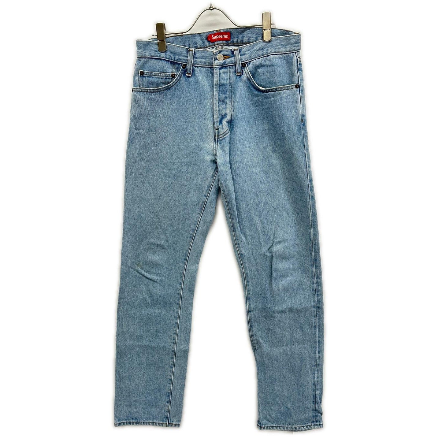 Supreme シュプリーム ライトブルー ストーン ウォッシュド スリムジーンズ ボトムス