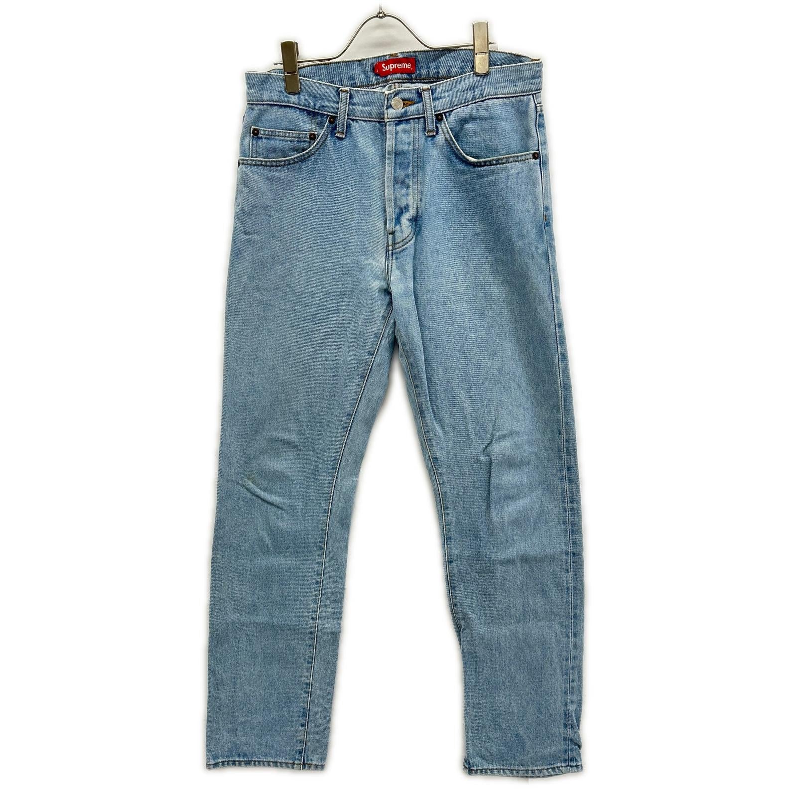 Supreme シュプリーム ライトブルー ストーン ウォッシュド スリムジーンズ ボトムス
