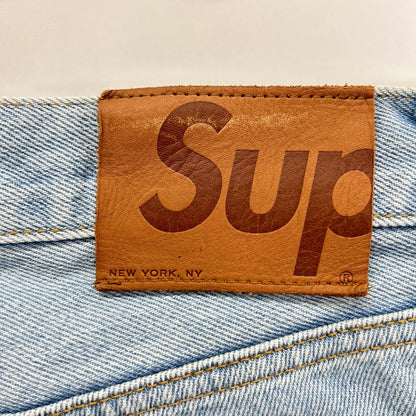 Supreme シュプリーム ライトブルー ストーン ウォッシュド スリムジーンズ ボトムス