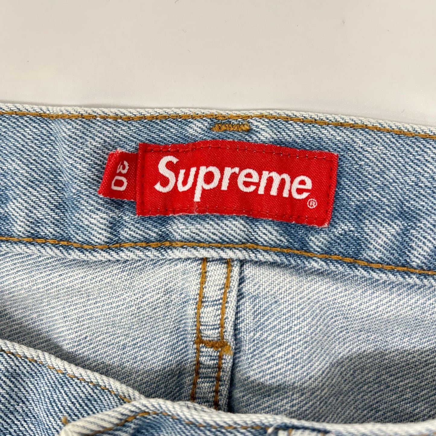 Supreme シュプリーム ライトブルー ストーン ウォッシュド スリムジーンズ ボトムス