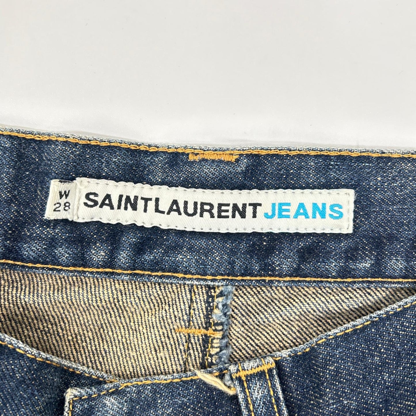 SAINT LAURENT JEANS サンローランジーンズ YP00-092 インディゴ ボタンフライ デニム パンツ ボトムス