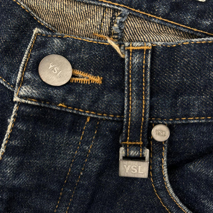 SAINT LAURENT JEANS サンローランジーンズ YP00-092 インディゴ ボタンフライ デニム パンツ ボトムス