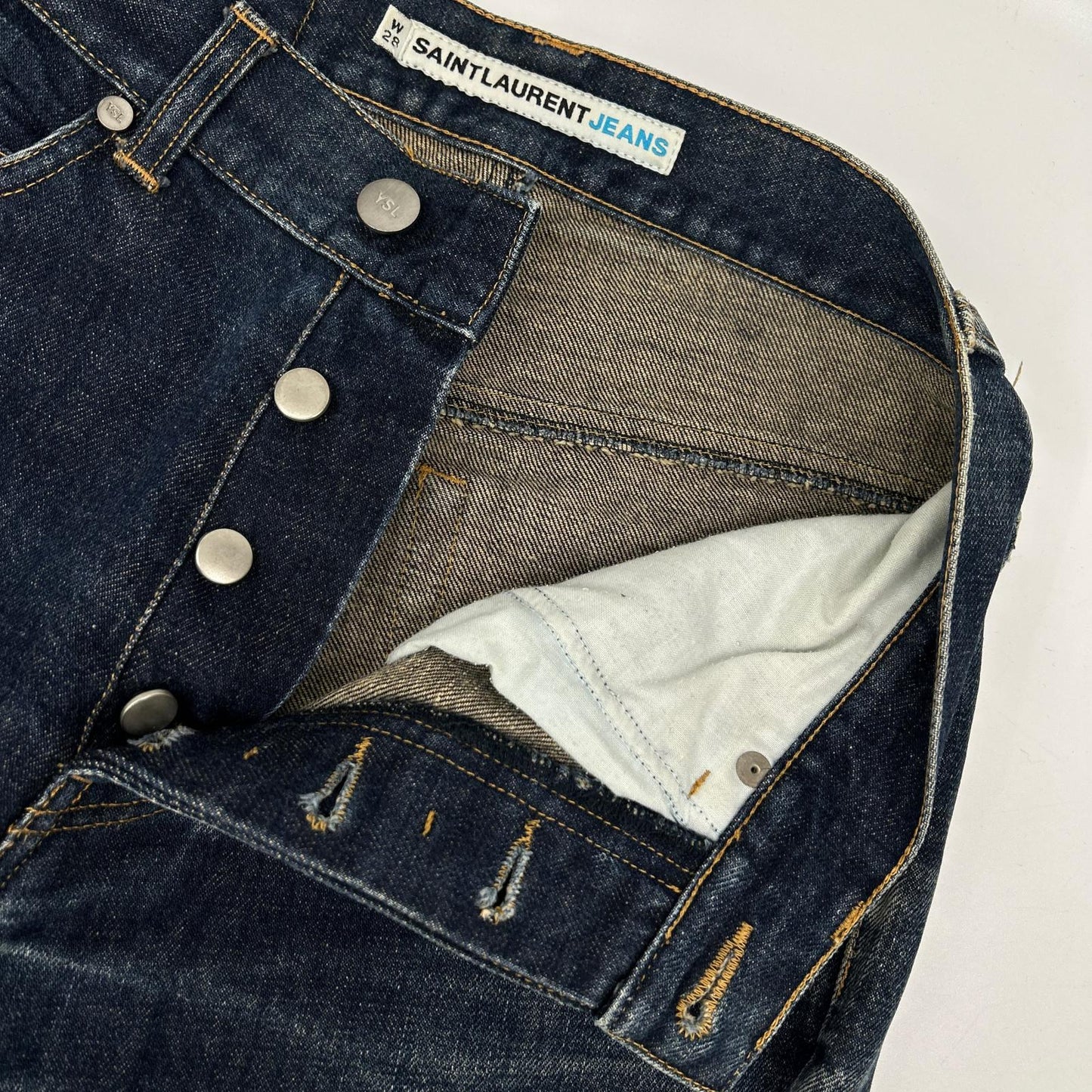 SAINT LAURENT JEANS サンローランジーンズ YP00-092 インディゴ ボタンフライ デニム パンツ ボトムス