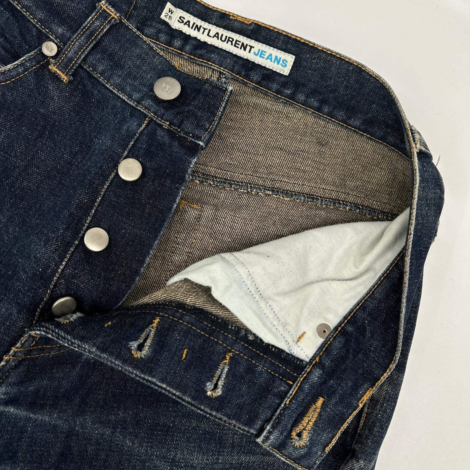 SAINT LAURENT JEANS サンローランジーンズ YP00-092 インディゴ ボタンフライ デニム パンツ ボトムス
