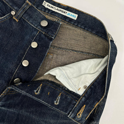 SAINT LAURENT JEANS サンローランジーンズ YP00-092 インディゴ ボタンフライ デニム パンツ ボトムス