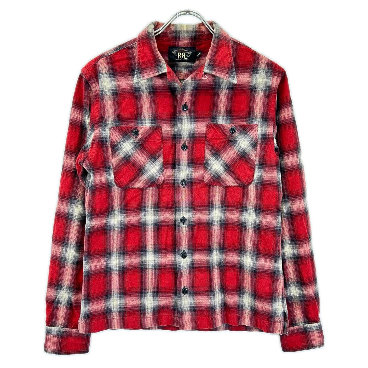 RRL ダブルアールエル レッド コットン ダブルポケット チェック シャツ トップス