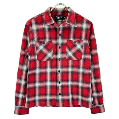 RRL ダブルアールエル レッド コットン ダブルポケット チェック シャツ トップス