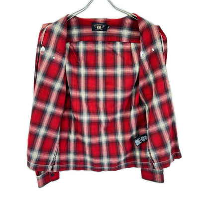 RRL ダブルアールエル レッド コットン ダブルポケット チェック シャツ トップス
