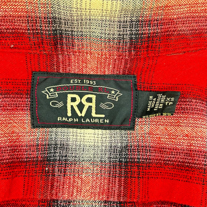 RRL ダブルアールエル レッド コットン ダブルポケット チェック シャツ トップス