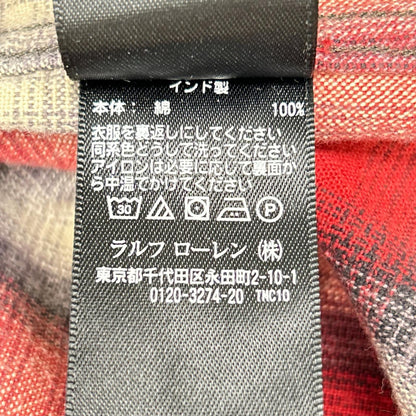 RRL ダブルアールエル レッド コットン ダブルポケット チェック シャツ トップス