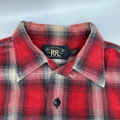 RRL ダブルアールエル レッド コットン ダブルポケット チェック シャツ トップス