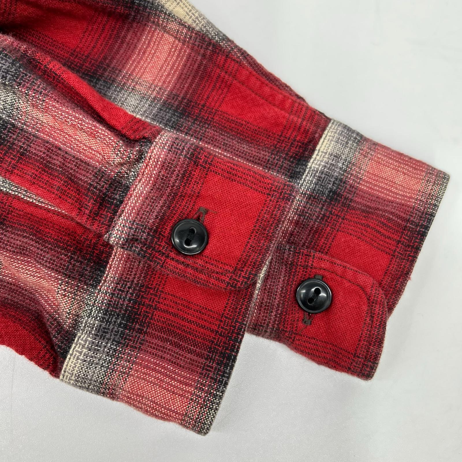 RRL ダブルアールエル レッド コットン ダブルポケット チェック シャツ トップス