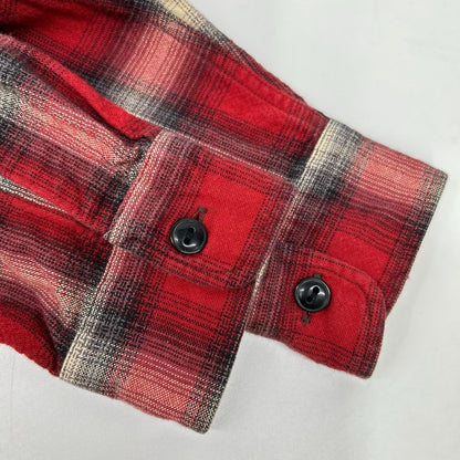 RRL ダブルアールエル レッド コットン ダブルポケット チェック シャツ トップス