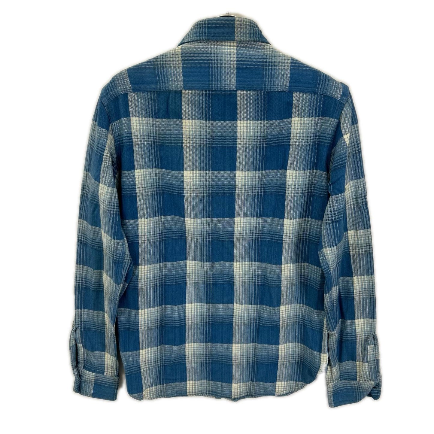 RRL ダブルアールエル ブルー コットン ダブルポケット チェック シャツ トップス