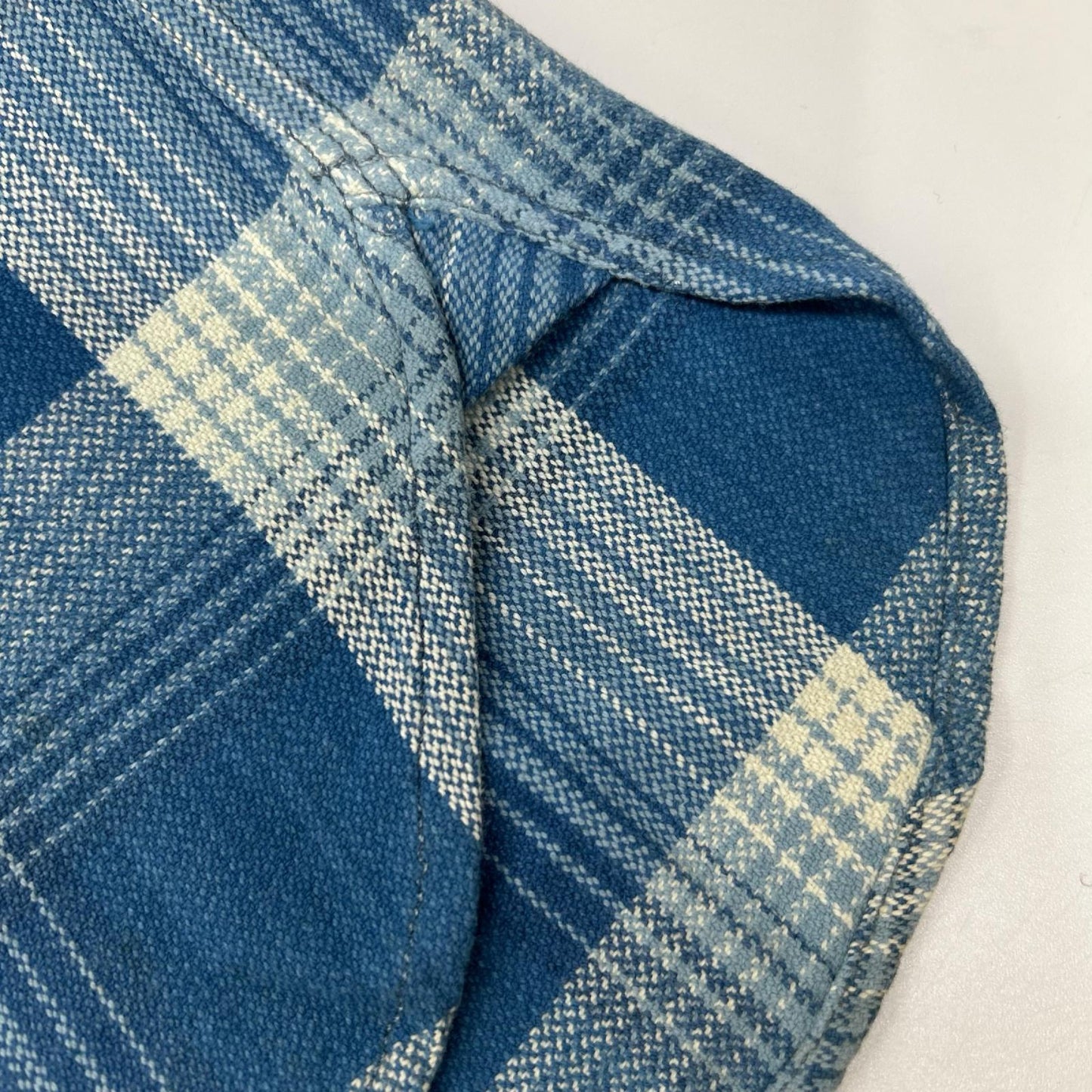 RRL ダブルアールエル ブルー コットン ダブルポケット チェック シャツ トップス