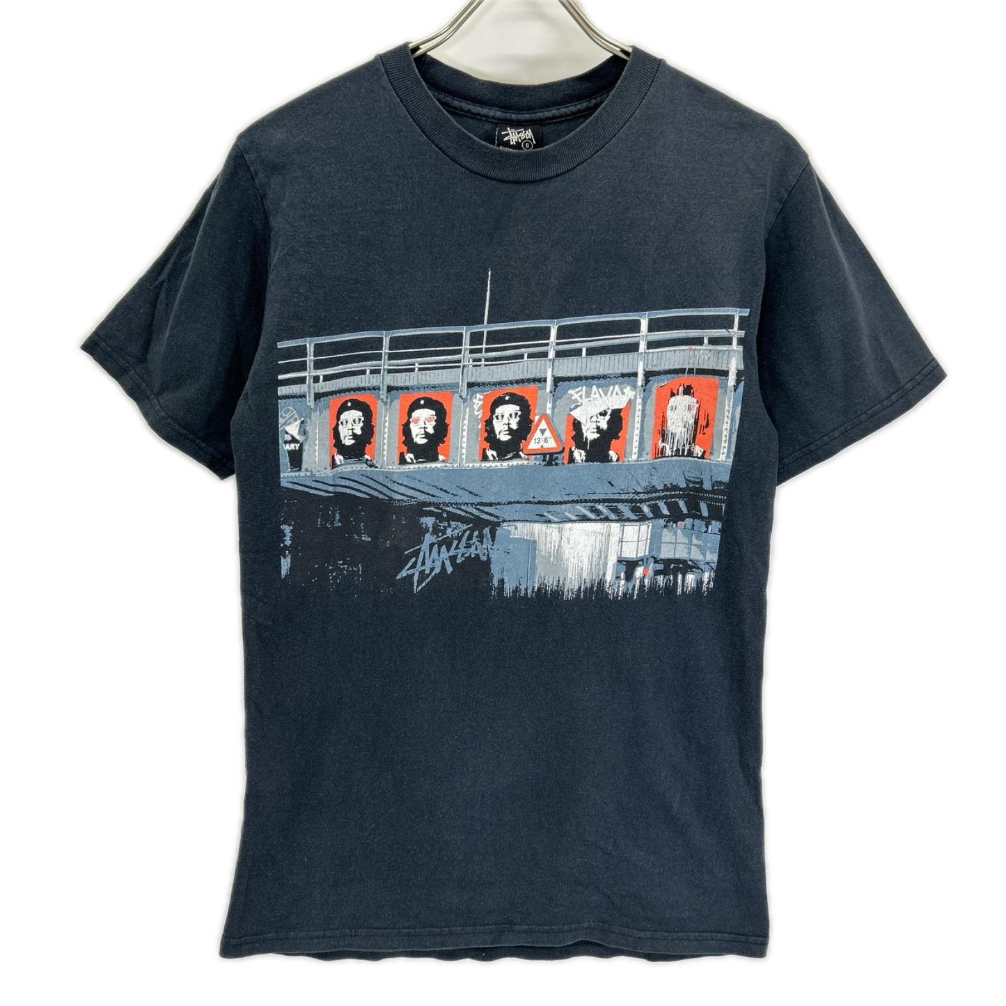 stussy ステューシー ブラック チェ・ゲバラ プリント Tシャツ トップス