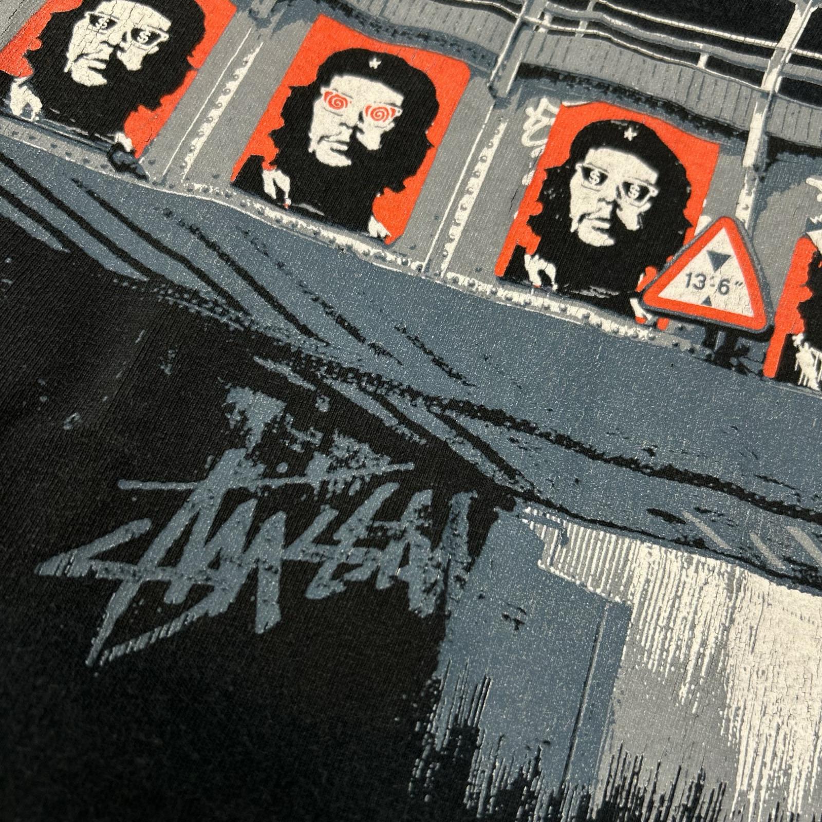 stussy ステューシー ブラック チェ・ゲバラ プリント Tシャツ トップス