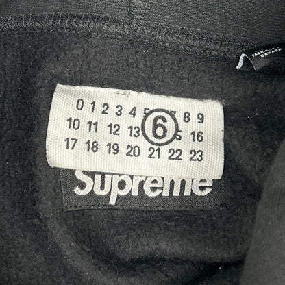 Supreme シュプリーム ×メゾンマルジェラ 24SS ブラック フォイル ボックス ロゴ フーデッドパーカー トップス