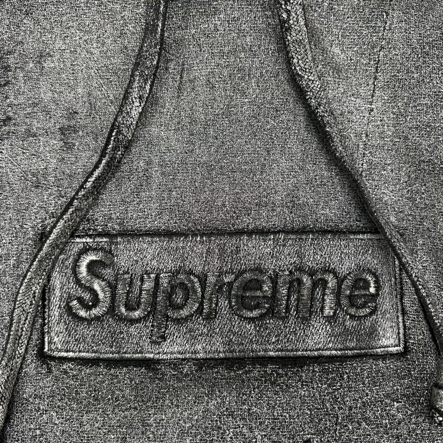 Supreme シュプリーム ×メゾンマルジェラ 24SS ブラック フォイル ボックス ロゴ フーデッドパーカー トップス