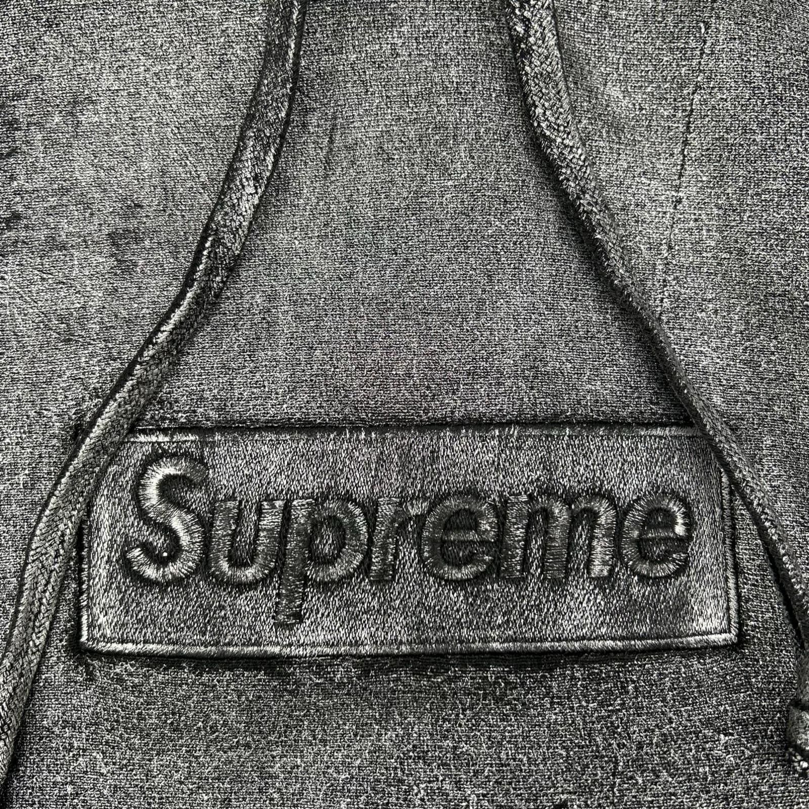 Supreme シュプリーム ×メゾンマルジェラ 24SS ブラック フォイル ボックス ロゴ フーデッドパーカー トップス